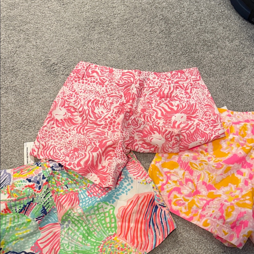 Lilly Pulitzer Pink & Multi-Print Athletic Shorts Trio - Picture 9 of 9